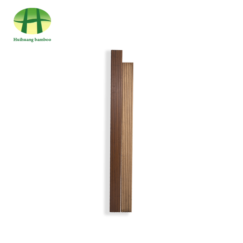 Бамбуковый пол с большими канавками