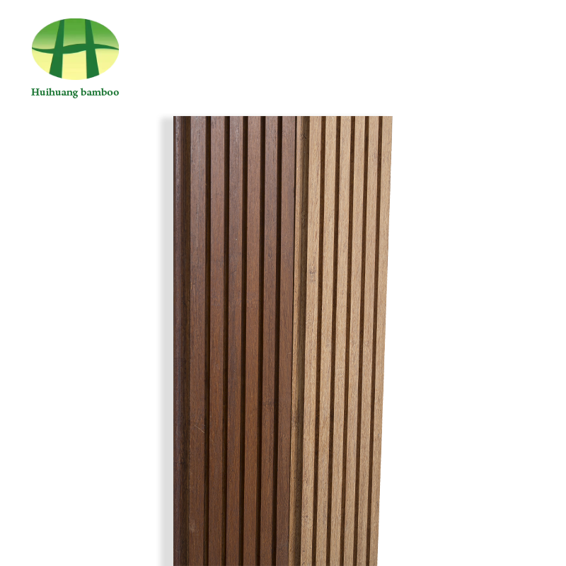 Бамбуковый пол с большими канавками