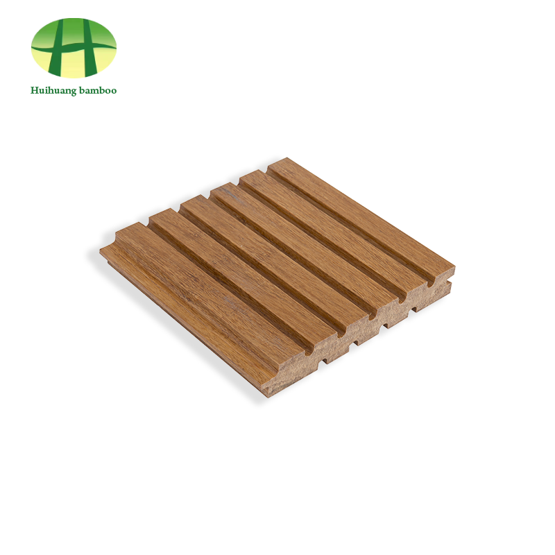 Бамбуковый пол с большими канавками