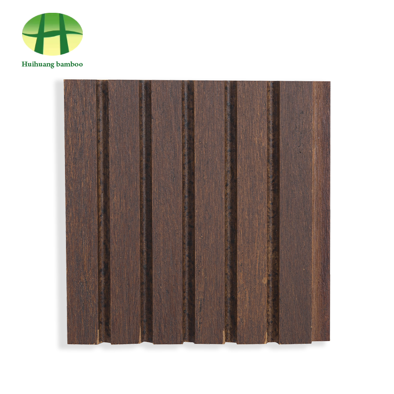 Бамбуковый пол с большими канавками