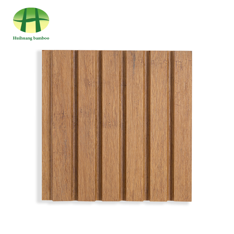 Бамбуковый пол с большими канавками