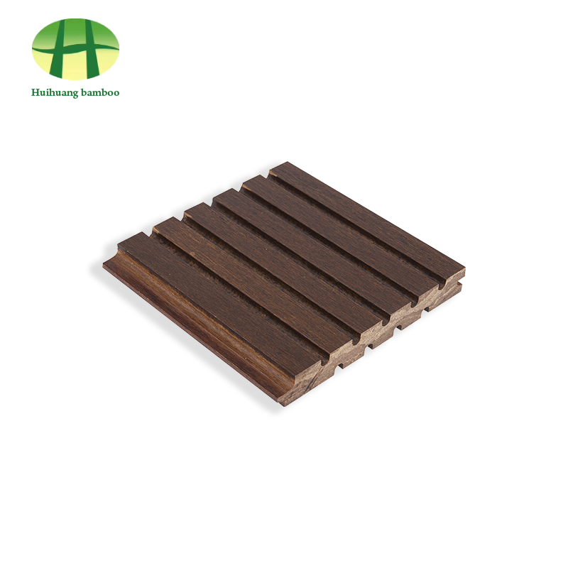 Бамбуковый пол с большими канавками